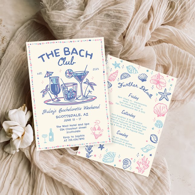 Convites Fim de Semana do Cocktail Desenhado à Mão (Criador carregado)