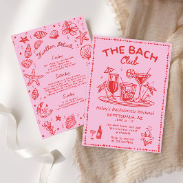 Convites Fim de Semana do Cocktail Desenhado à Mão