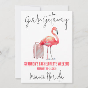 Convites Fim de semana do Flamingo Beach Bachelorette de Ge