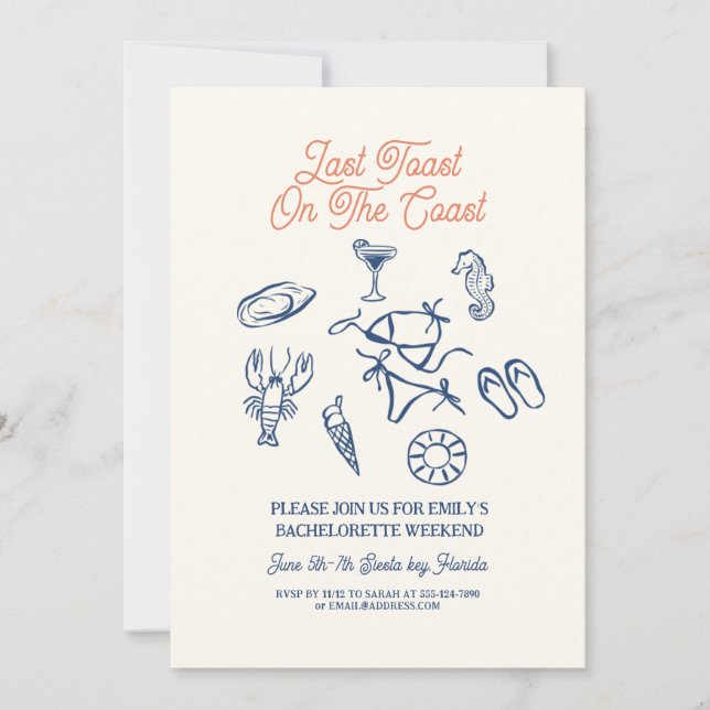 Convites Fim de Semana do Último Litoral da Seashell (Frente)