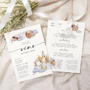 Convites Fim de Semana do Vino Antes do Vows Winery