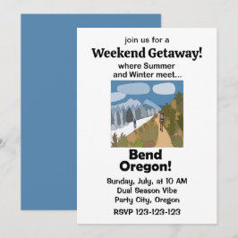 Convites Fim de semana em Bend Oregon com clima duplo