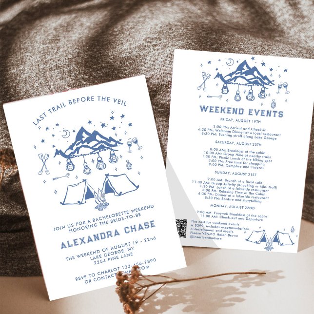 Convites Fim de Semana Itinerário Simples Moderno da Bachel (Criador carregado)