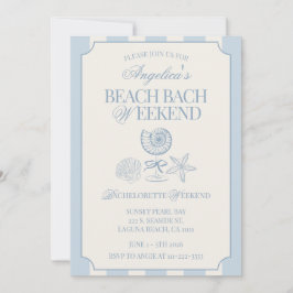 Convites Fim de semana na praia Bach Itinerário de despedid