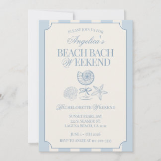 Convites Fim de semana na praia Bach Itinerário de despedid