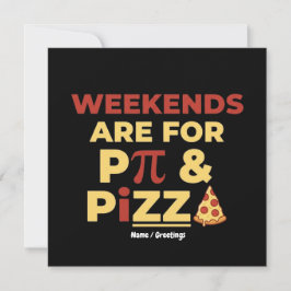 Convites Fim de Semana Pi Day & Festa de Pizza Comida Diver