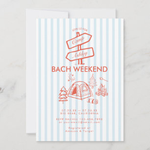Convites Fim de Semana Retro Caprichoso de Acampamento de S