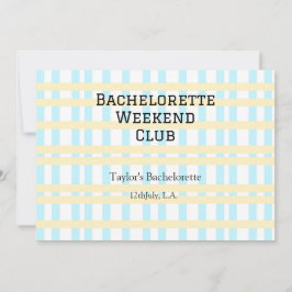 CONVITES FIM DE SEMANA RETRÔ PARA NOIVA CLUB AZUL AMARELO D