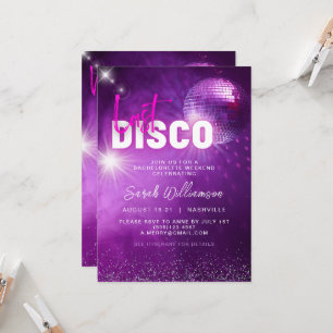 Convites Fim de semana roxo neon rosa da última discoteca p
