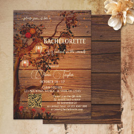 Convites Fim de Semana Rustic Autumn Bachelorette no Woods