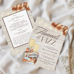 Convites Fim de Semana Rustic Flannels & Fizz Fall Bachelor<br><div class="desc">Este Convite Rustic Flannels & Fizz Fall Weekend captura a essência do outono com o seu charmoso design, com cores quentes e elementos rústicos. Perfeito para celebrá-lo numa atmosfera acolhedora, o convite dá o tom para um encontro delicioso, convidando convidados a desfrutar de um dia memorável cheio de padrões flanelas...</div>