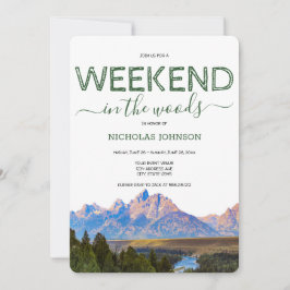 Convites Fim de Semana Rustic Mountain no Solteiro