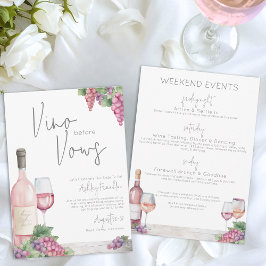 Convites Fim de Semana Vino Vino Vows Girls