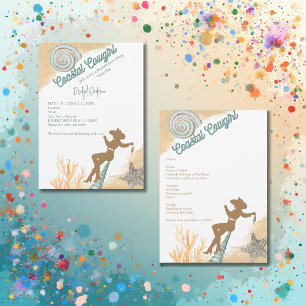 Convites final de semana da solteira estética da cowgirl co