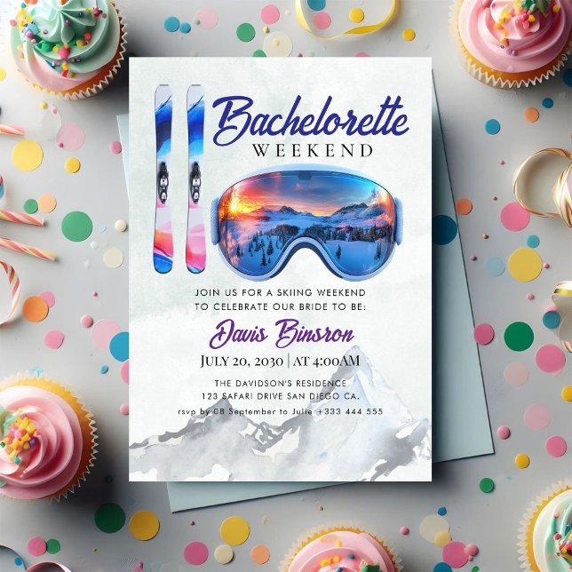 Convites final de semana de esqui de aquelorette (Criador carregado)