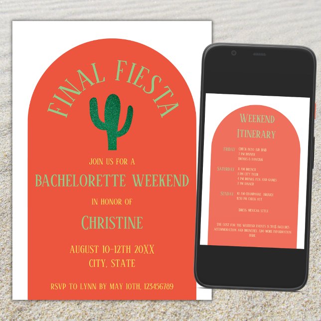Convites Final Fiesta Cactus Bachelorette Weekend Itinerári (final fiesta bachelorette weekend itinerary cactus bachelorette)