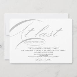 Convites Finalmente Calliografia Casamento Moderno Minimali