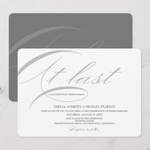 Convites Finalmente Calliografia Casamento Moderno Minimali