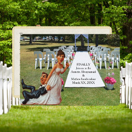 Convites Finalmente se Casando Casal Engraçado de Cabelo Es