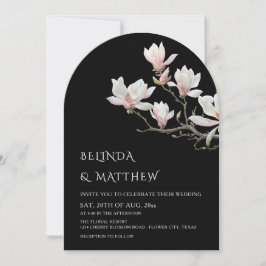 Convites Fine Art Magnolia Casual Wedding Black