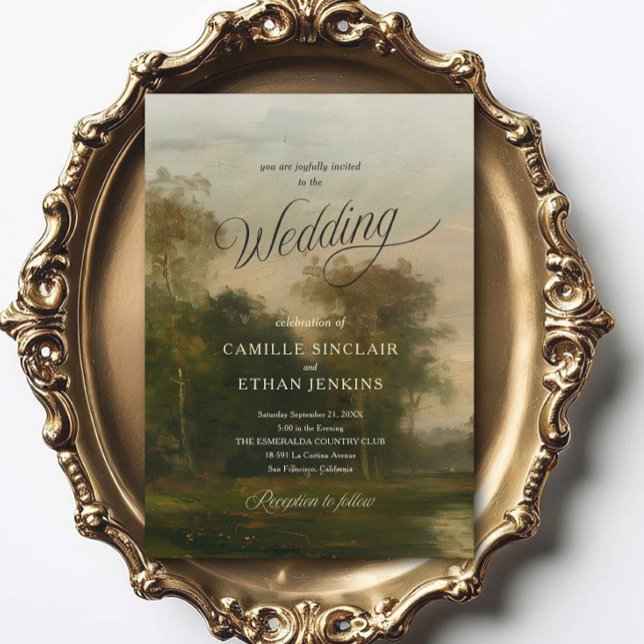 Convites Fine Art Wedding Invitation | Estate Style (Country Side Elegant Wedding Invitation)