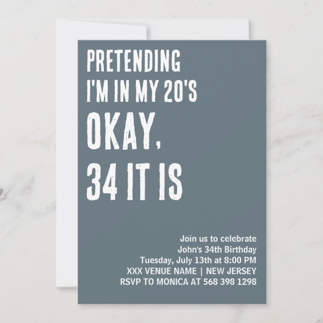 CONVITES FINGINDO QUE ESTOU NO ANIVERSÁRIO ENGRAÇADO DOS ME (Frente)