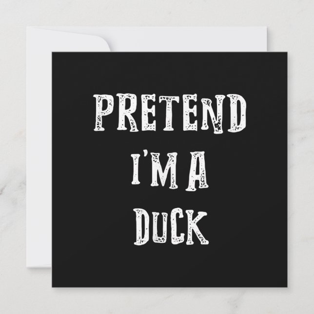 Convites Fingir Que Eu Sou Um Pato Fantasia De Halloween Ca (Frente)