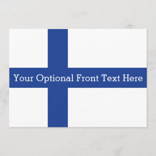 Convites finlandeses do costume da bandeira