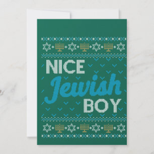 Convites Fio de Hanukkah Bonito Rapaz Judeu Combinando