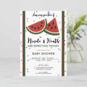 Convites Fio de Melancia Do Modo que Você Fatiei Chá de Beb