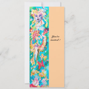 Convites FIO DE UVAS TALHA azul-rosa, cor-de-rosa, fucsia b