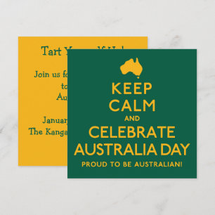 Convites Fique calmo e Celebre o Dia da Austrália!