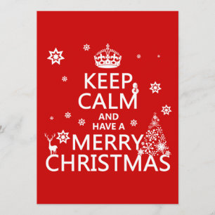 Convites Fique calmo e tenha um feliz Natal