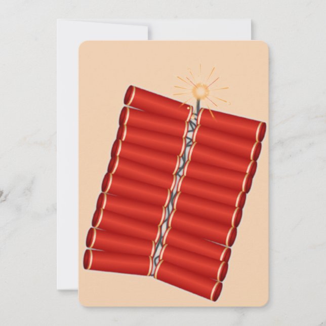 Convites Firecrackers Chineses (Frente)