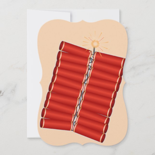 Convites Firecrackers Chineses (Frente)