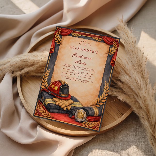 Convites Firefighter Academy Graduation (Criador carregado)