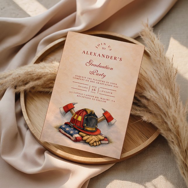 Convites Firefighter Career Milestone (Criador carregado)