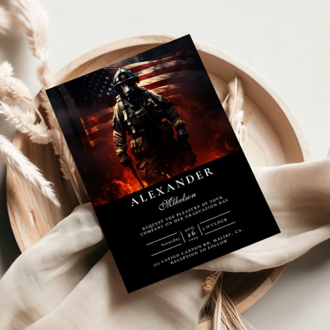 Convites Firefighter Class of 2026 Graduation (Criador carregado)