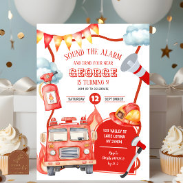Convites Firetruck Kid's Birthday