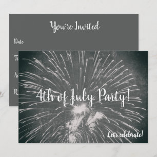 Convites Fireworks 4 de julho