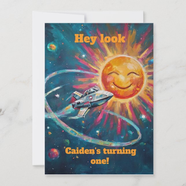 Convites First Birthday Boy Party Digital Download (Frente)