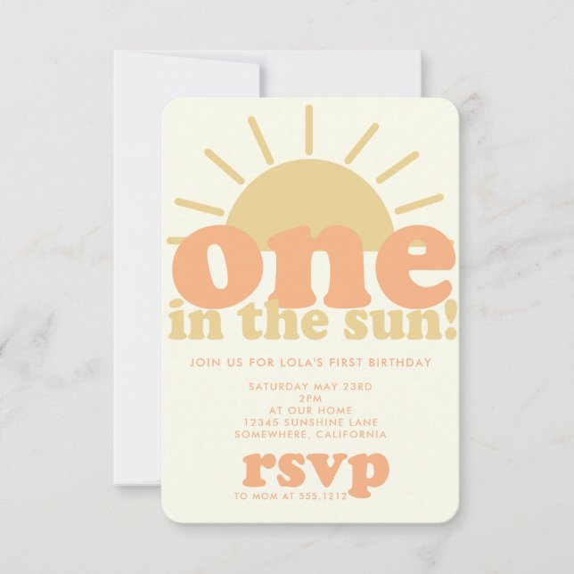 Convites First Birthday Invite (Frente)