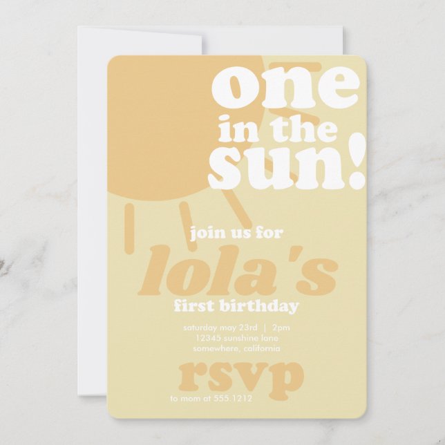 Convites First Birthday Invite (Frente)