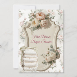 Convites First Bloom Diaper Shower Invitation