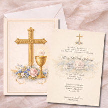 First Communion Chalice Host Floral
