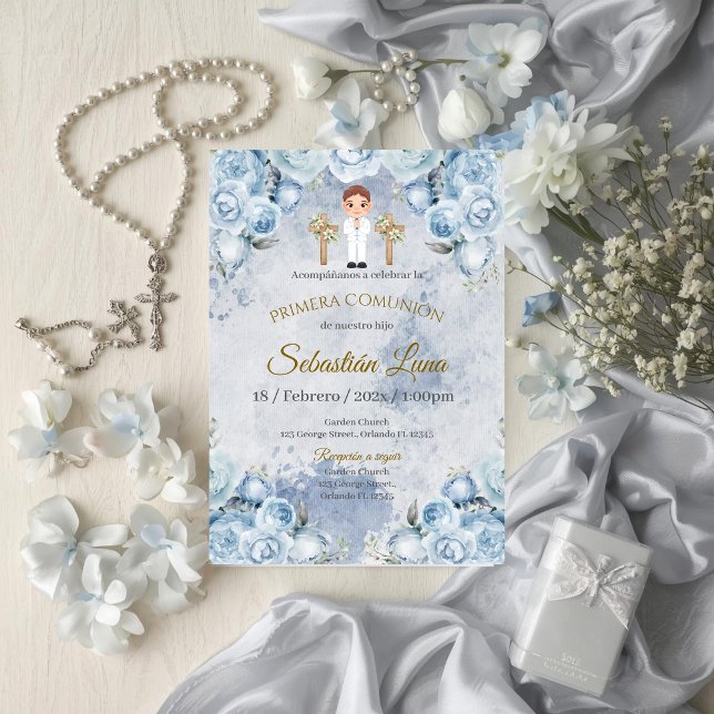 Convites First Communion Invitation Boy (Criador carregado)