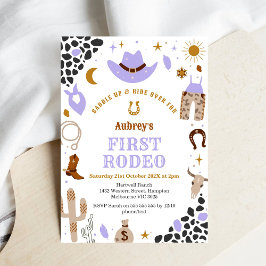 Convites First Rodeo Cowbow Western 1st Birthday Invitation