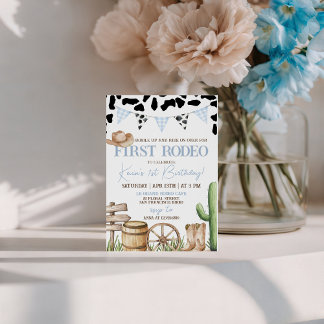 Convites First Rodeo Cowboy Birthday Invitation