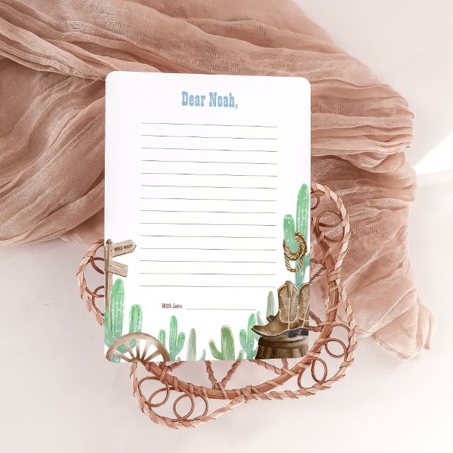 Convites First Rodeo Pink Wild West Time Capsule Cards (Criador carregado)