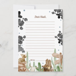 Convites First Rodeo Rustic Wild West Time Capsule Cards